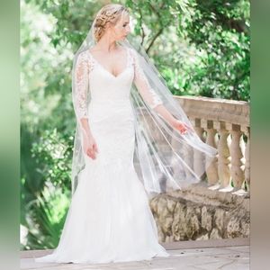 NEW Ivory Mermaid Wedding Dress - BHLDN Pique Gown